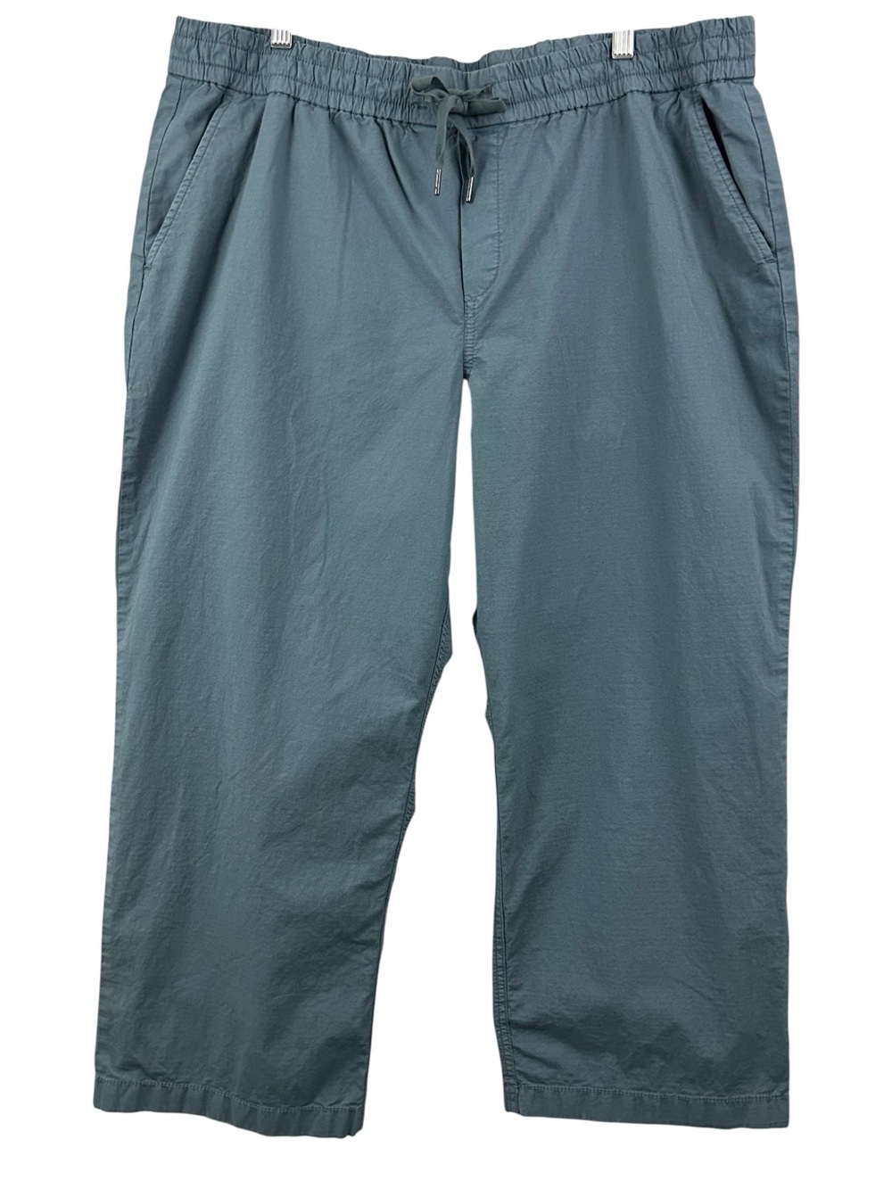 L.L. Bean Slate Blue Elastic Waist Cropped Pants Capris Plus Size 1X